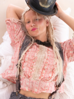 Magnolia Pearl Marburger Blouse Top 1207 tart