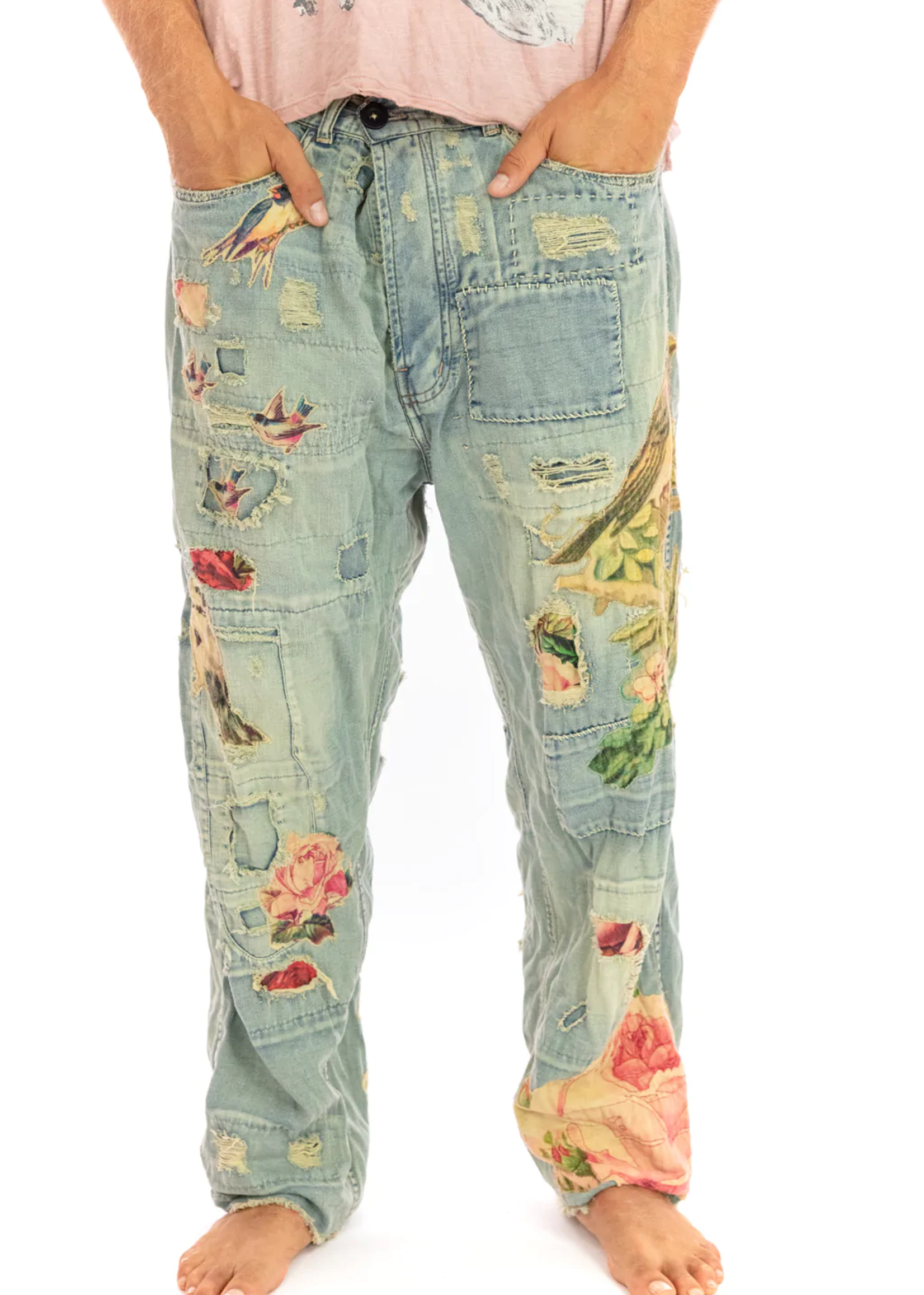 Magnolia Pearl Birdlover Miner Denims Pants 415 Washed Indigo