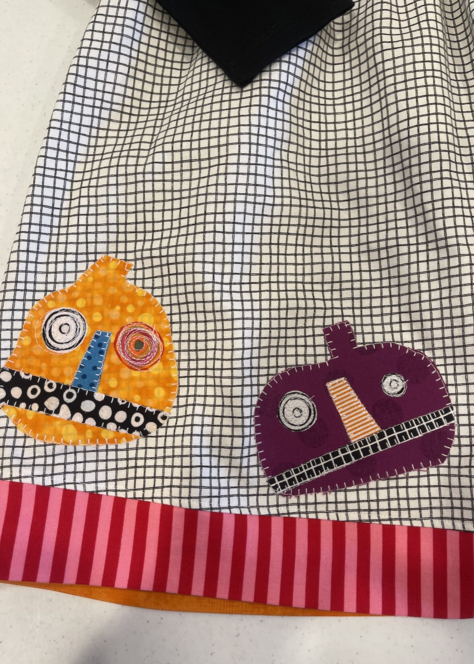 Periwinkle Halloween Fabric Collage OOAK Dress