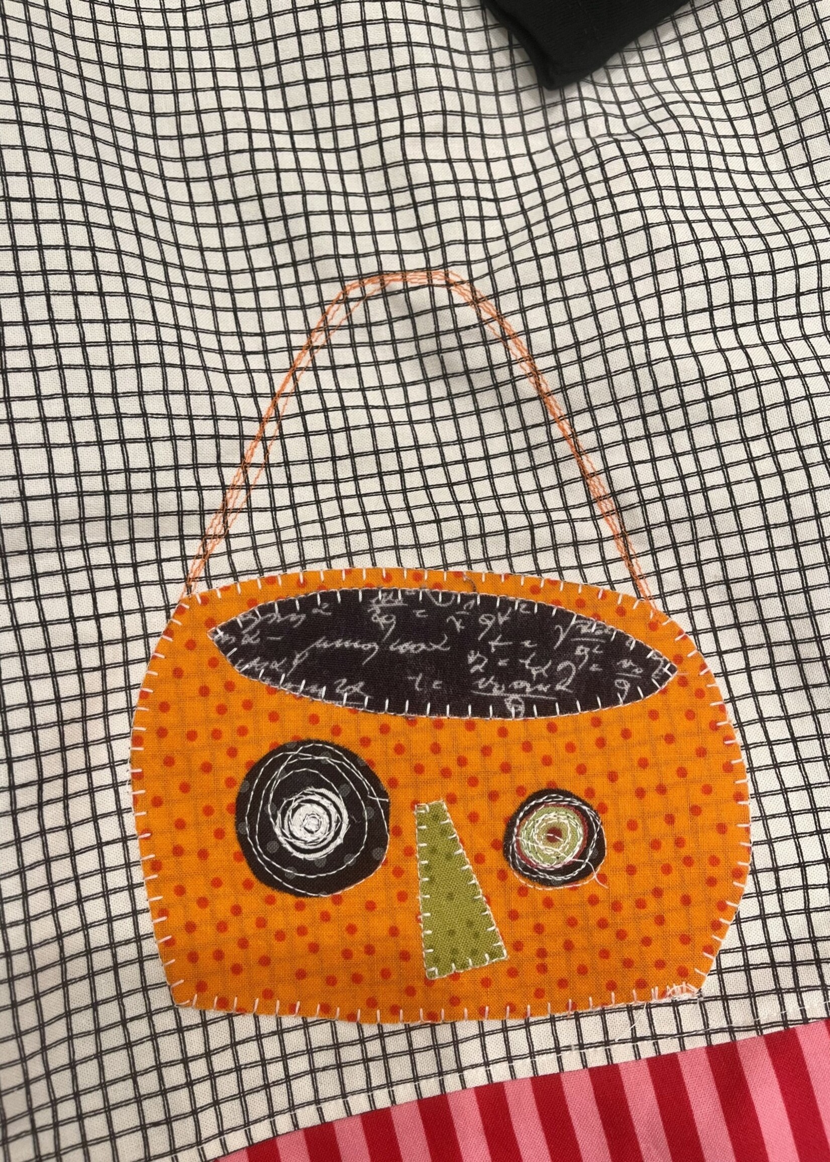 Periwinkle Halloween Fabric Collage OOAK Dress