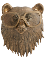 E+E  Beatrice Bear w/glasses wall mount