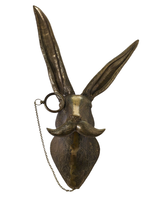 E+E Rabbit w/glasses moustache "Eric" wall mount