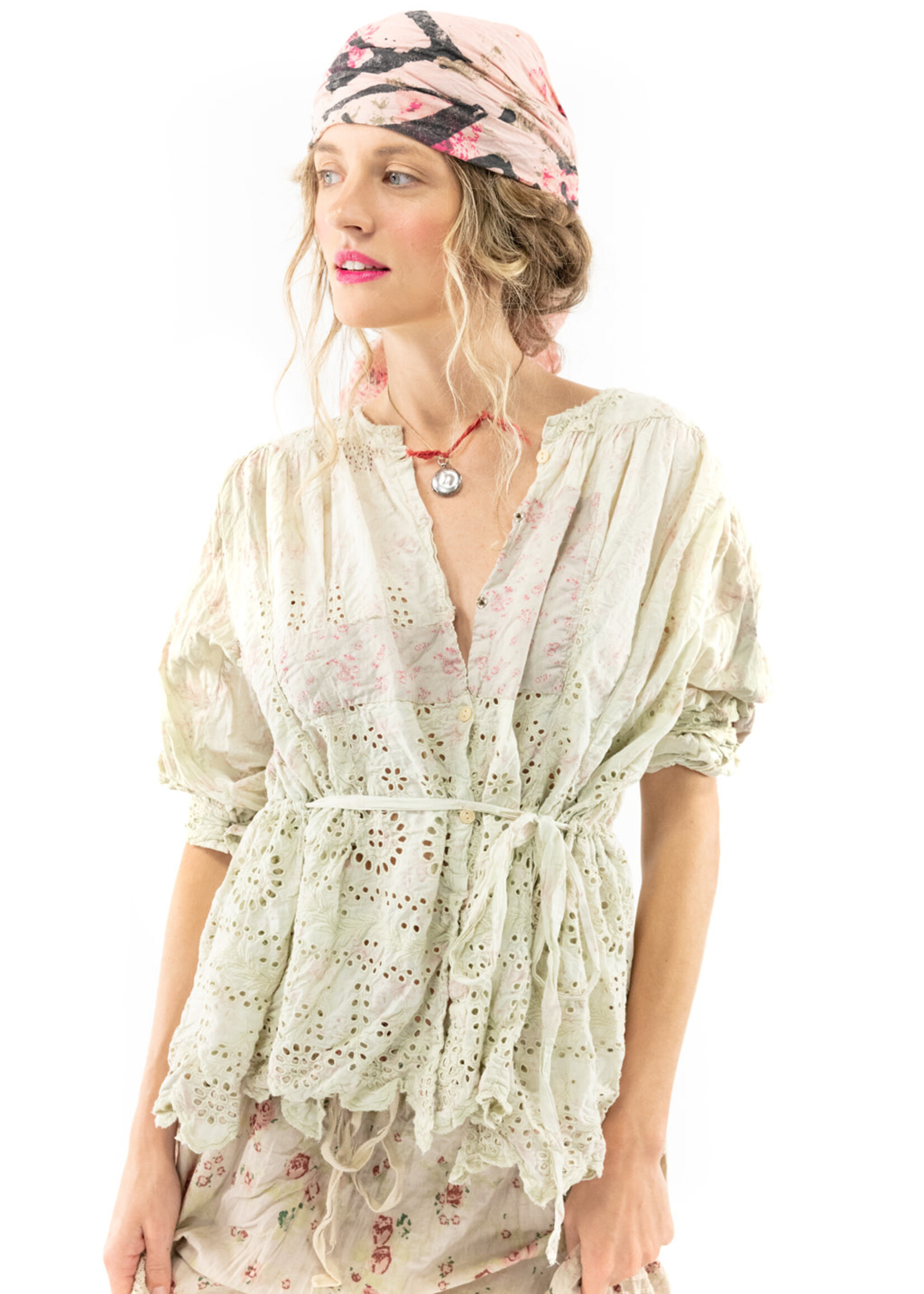 Magnolia Pearl Eyelet Flannery Smock Jacket 682 Porridge