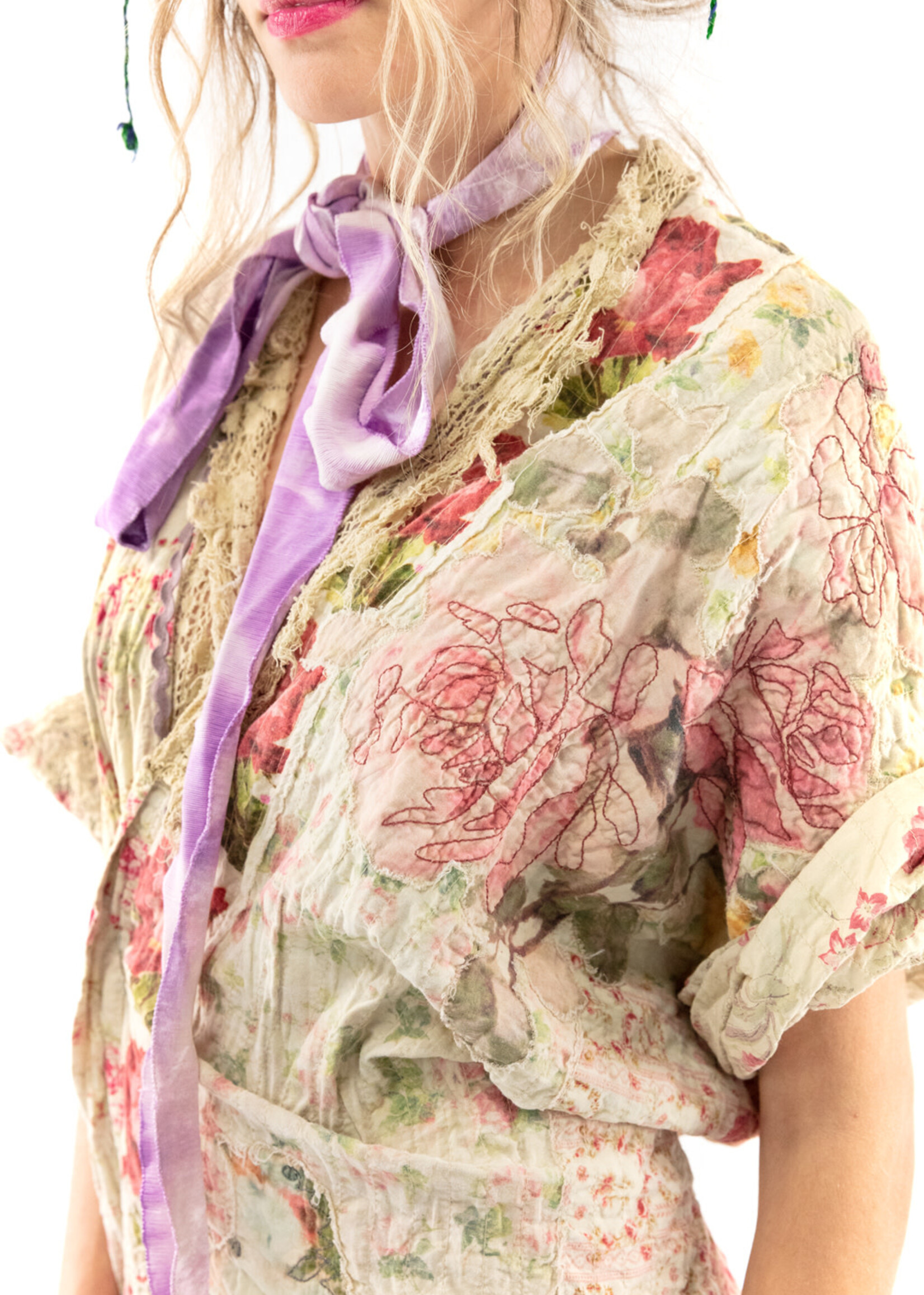Magnolia Pearl Floral Patchwork Vijji Kimono Jacket 687 Wonderland