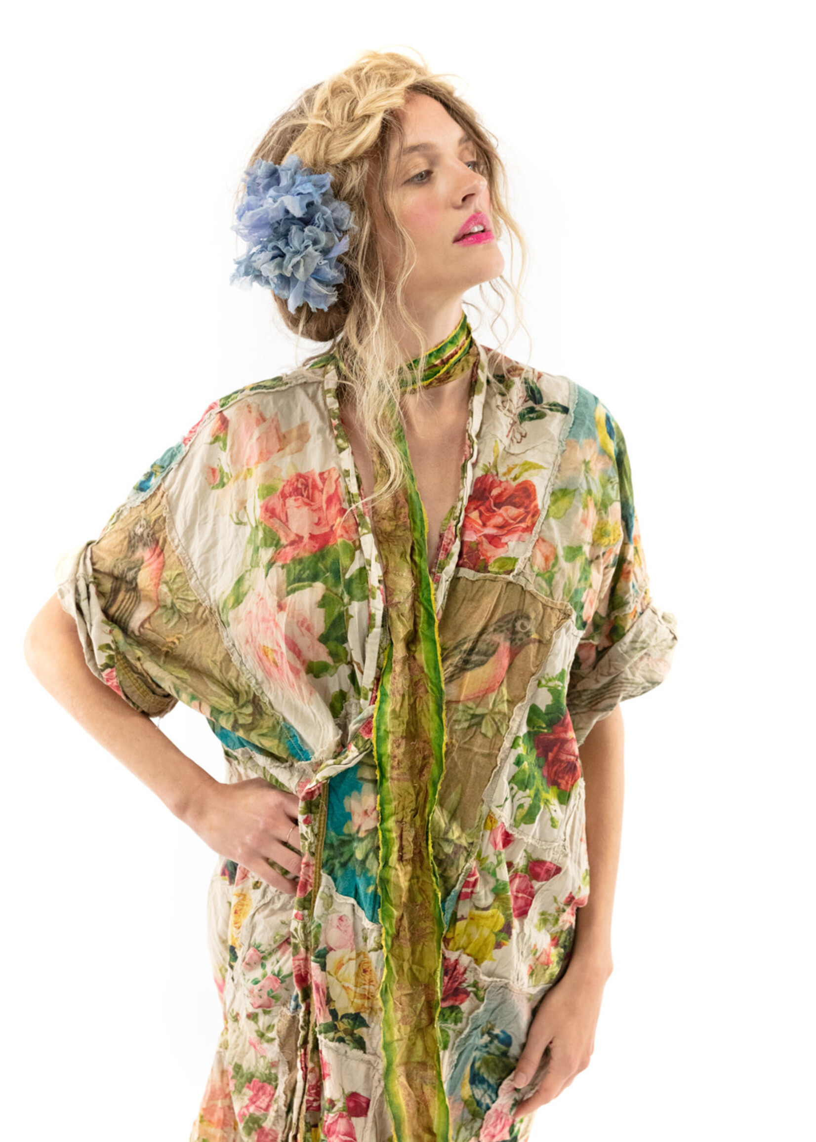 Magnolia Pearl Patchwork Bird Vijji Kimono Jacket 676 Florere