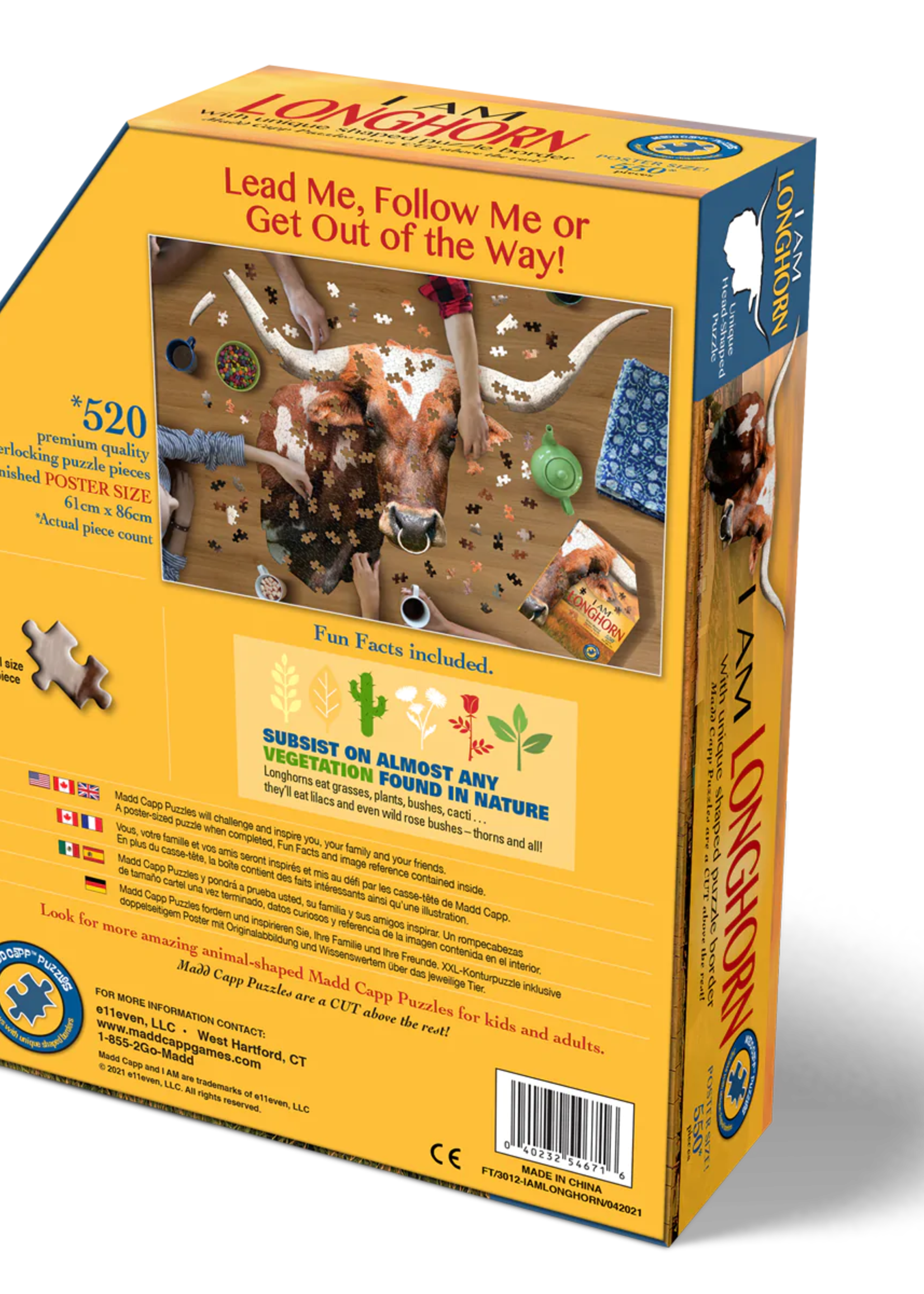 Longhorn shaped puzzle 550pc
