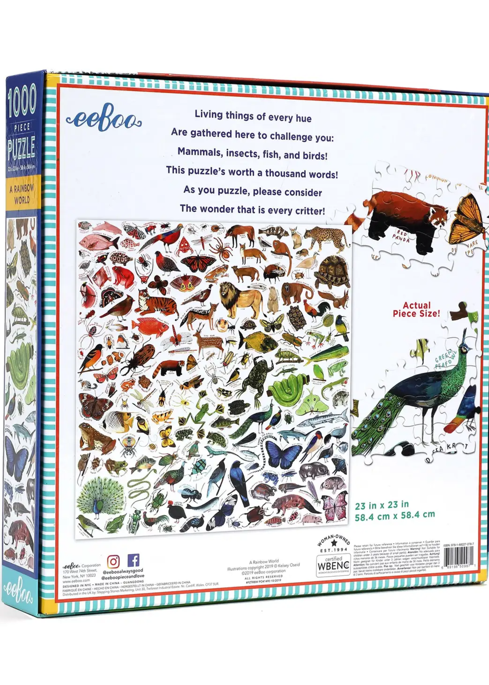 eeBoo Rainbow World 1000pc puzzle