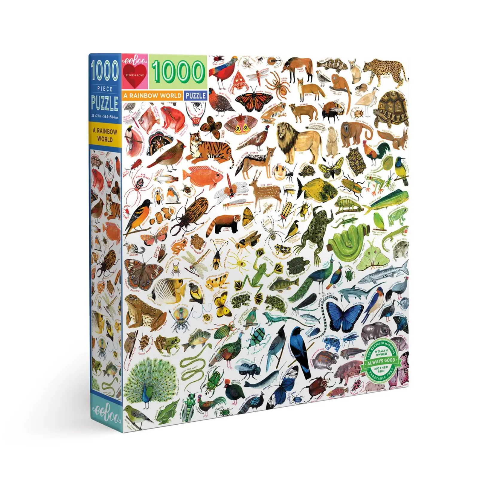 eeBoo Rainbow World 1000pc puzzle