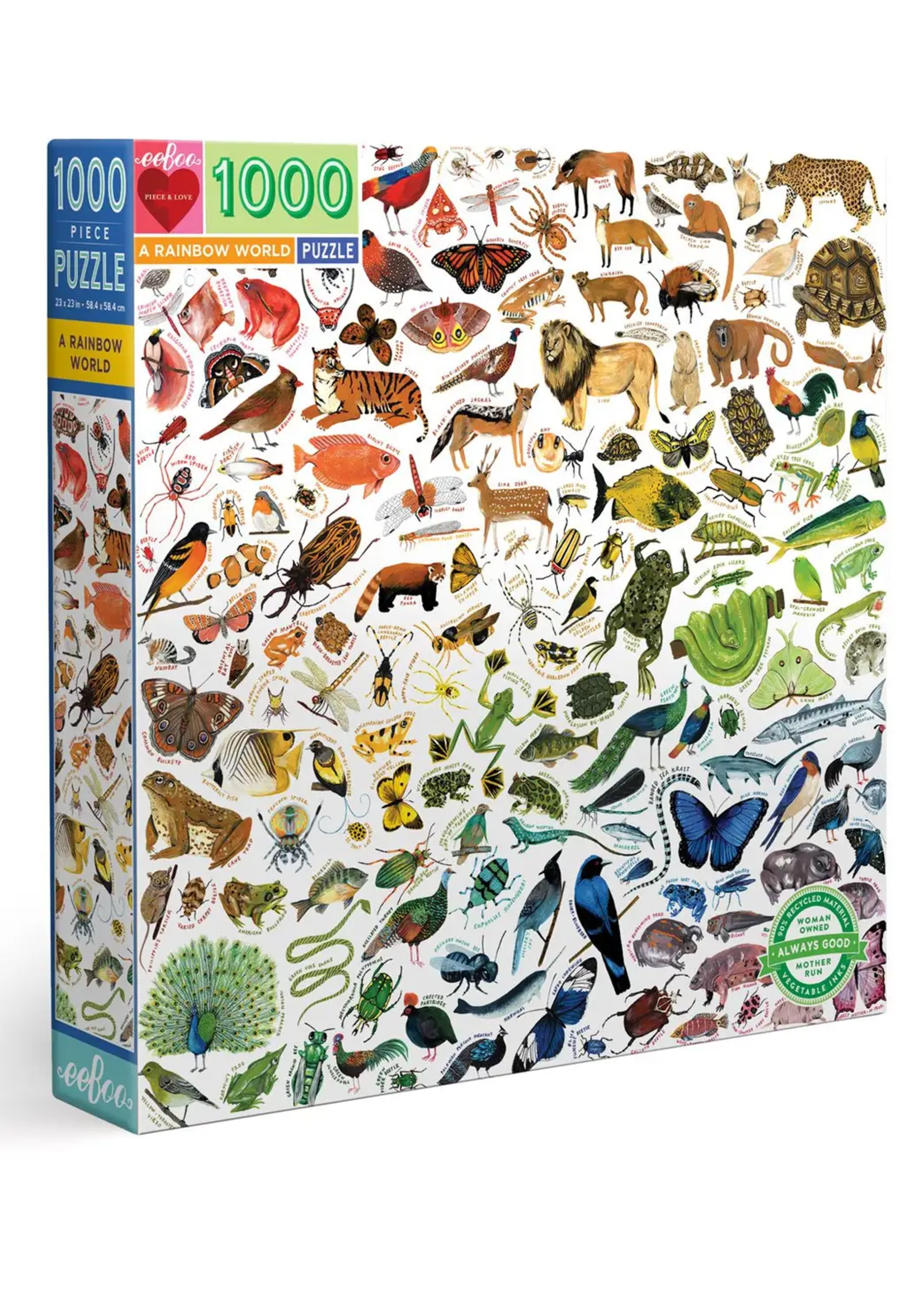 eeBoo Rainbow World 1000pc puzzle