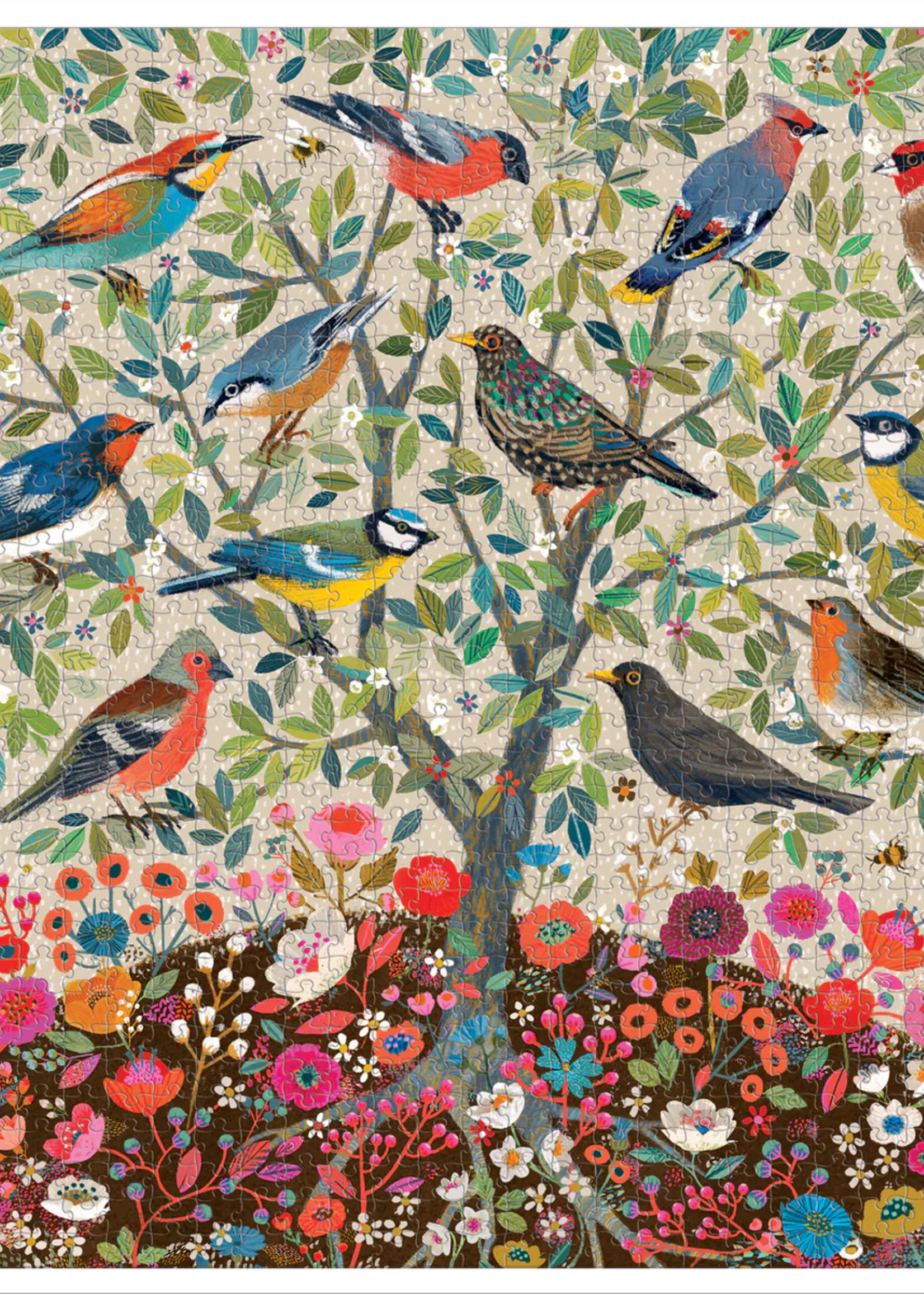 eeBoo Song Birds 1000pc puzzle