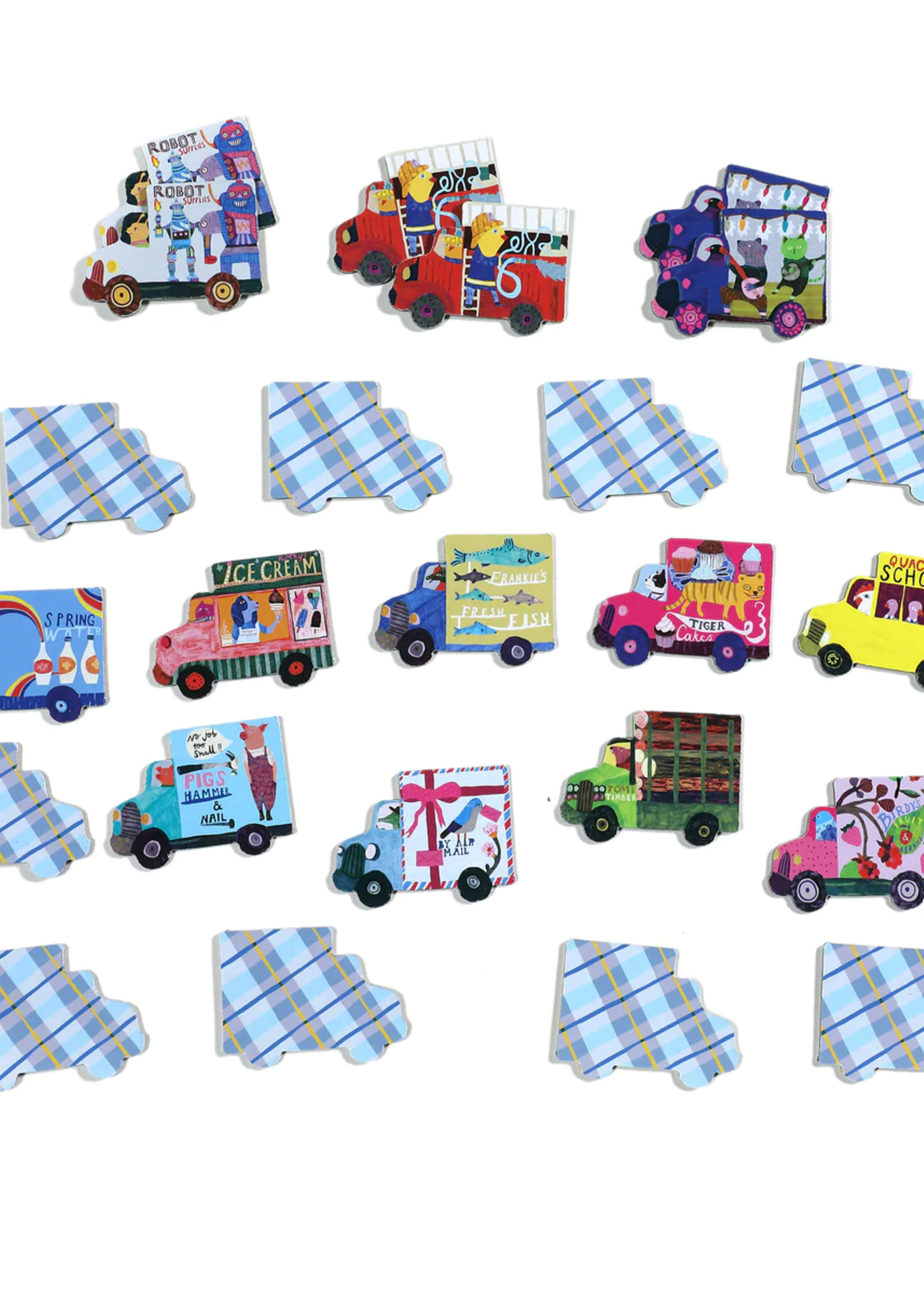 eeBoo Trucks & Bus Matching Game