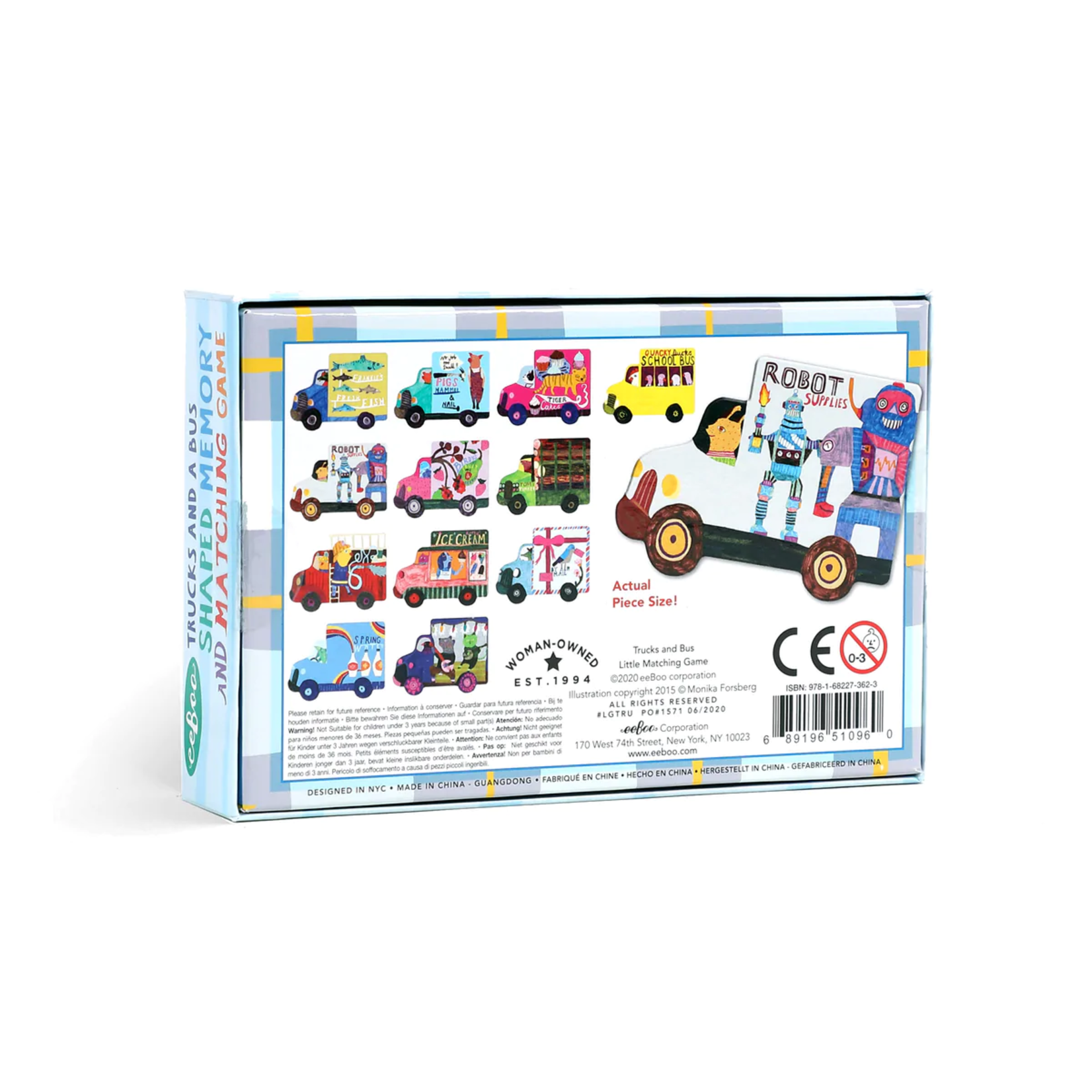 eeBoo Trucks & Bus Matching Game