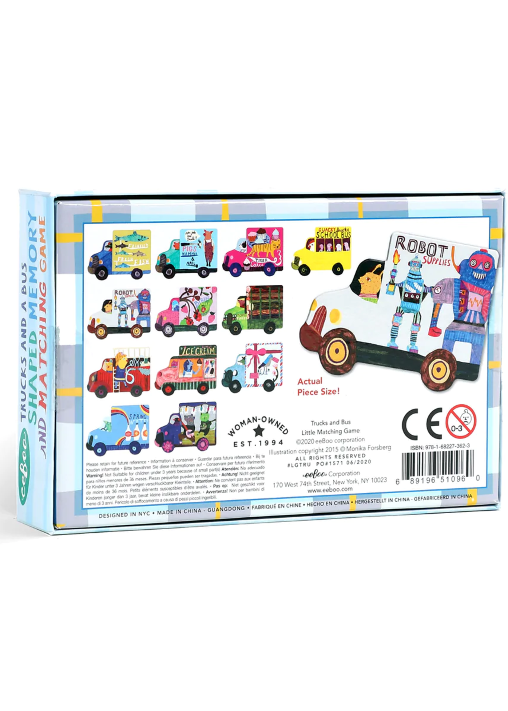 eeBoo Trucks & Bus Matching Game