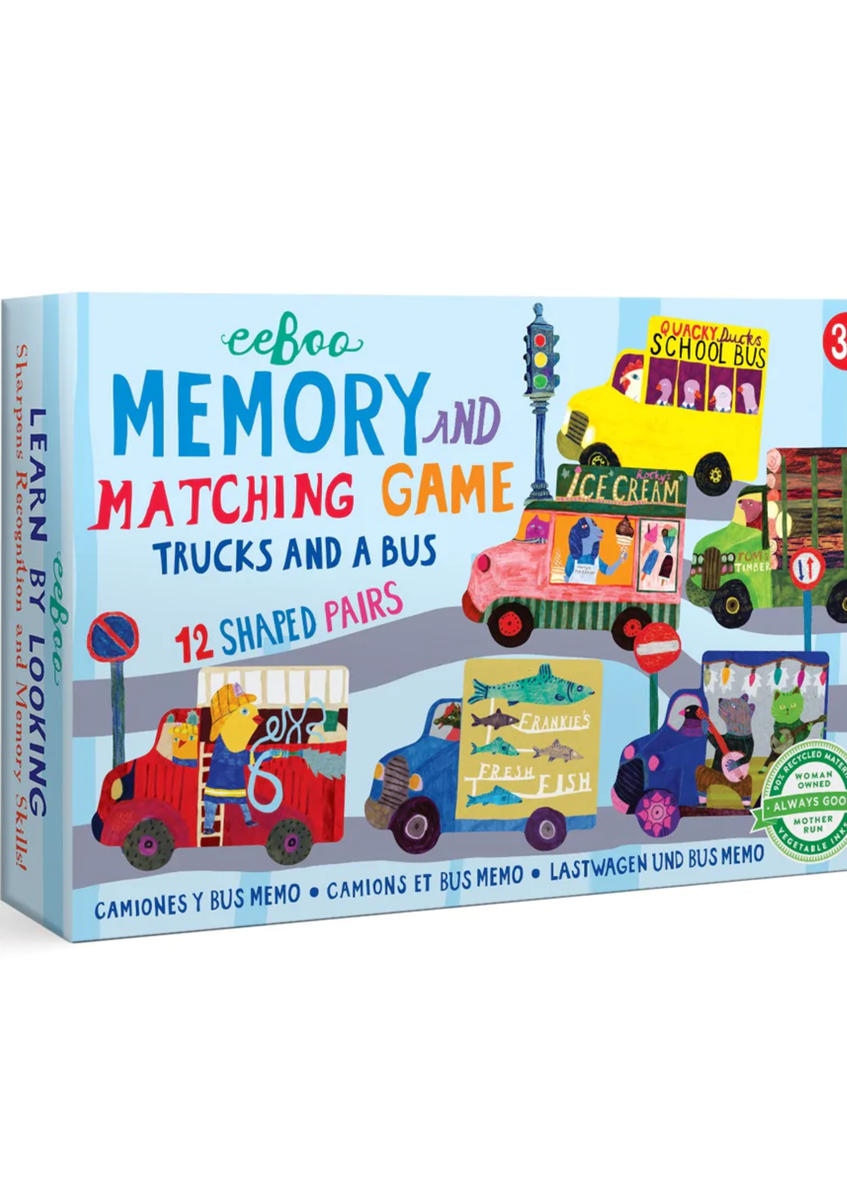 eeBoo Trucks & Bus Matching Game