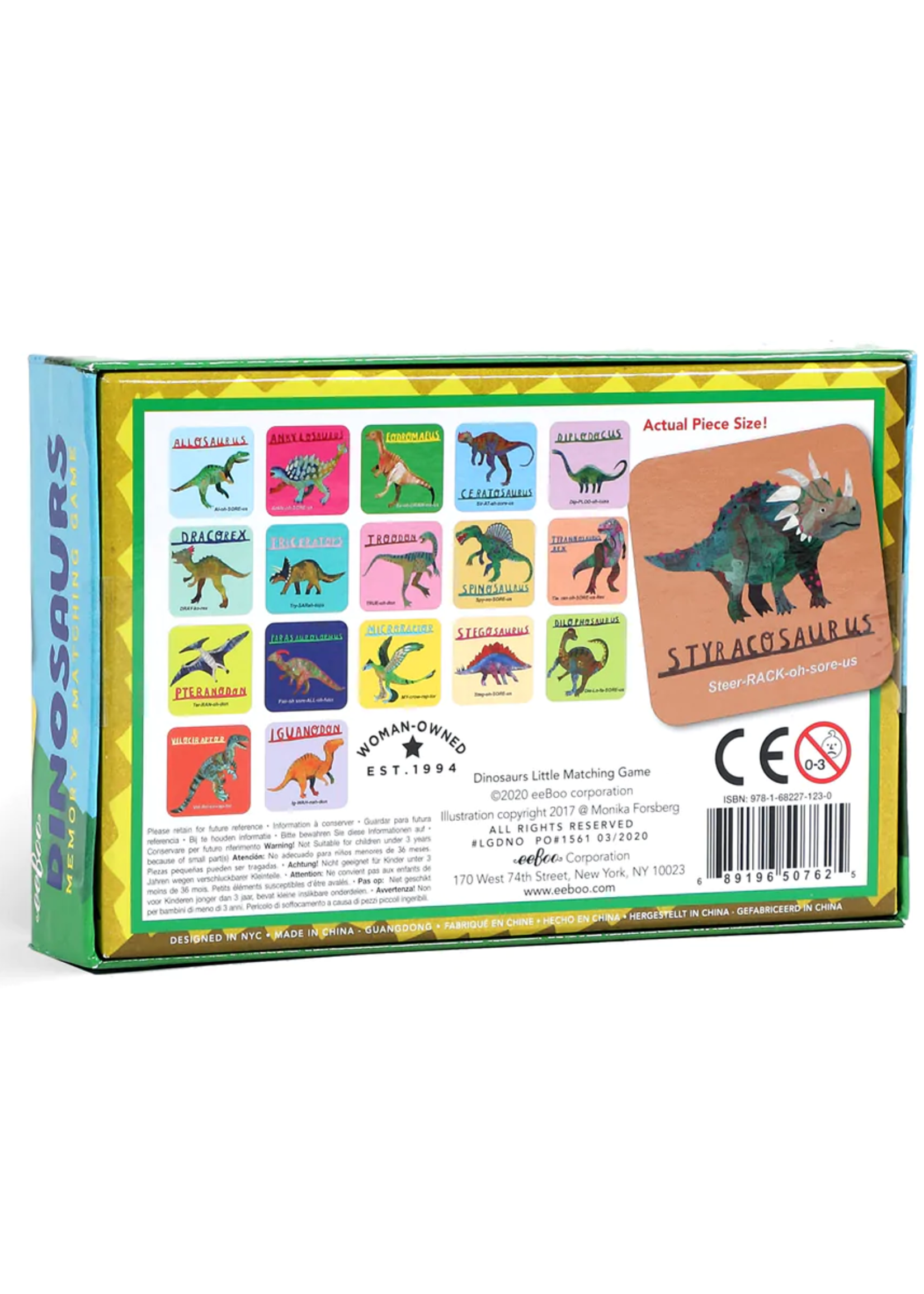 eeBoo Dinosaur Matching Game
