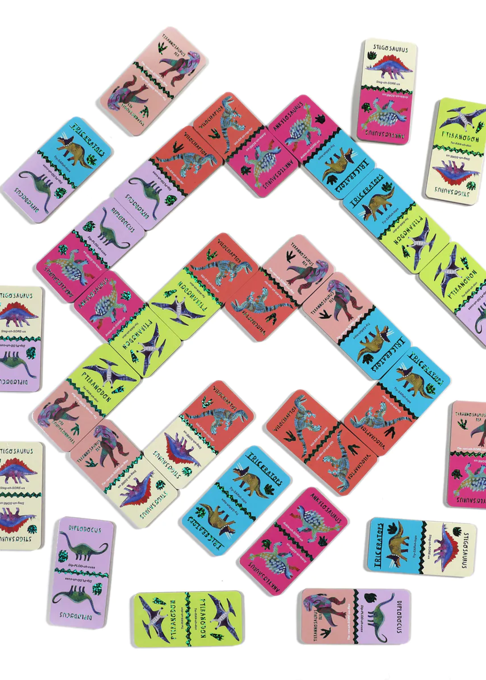 eeBoo Shiny Dinosaur Dominoes