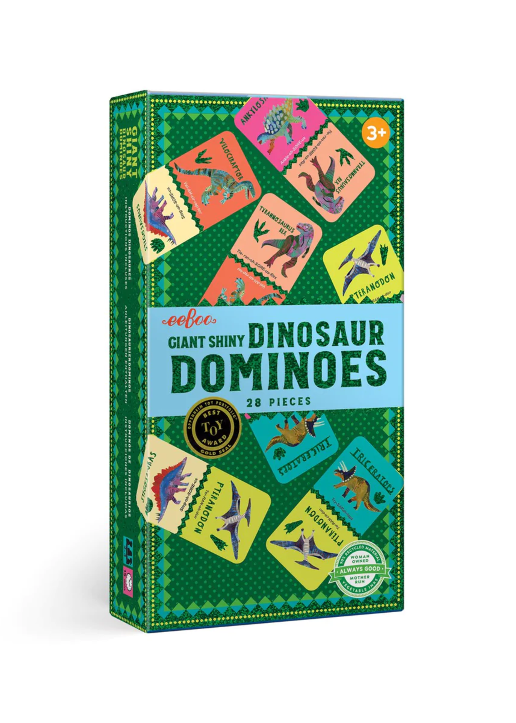 eeBoo Shiny Dinosaur Dominoes