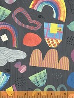 Windham Fabrics Carrie Bloomston Happy Mixtape Charcoal