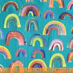 Carrie Bloomston Windham Fabrics Carrie Bloomston Happy Rainbows Turquoise
