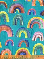 Carrie Bloomston Windham Fabrics Carrie Bloomston Happy Rainbows Turquoise