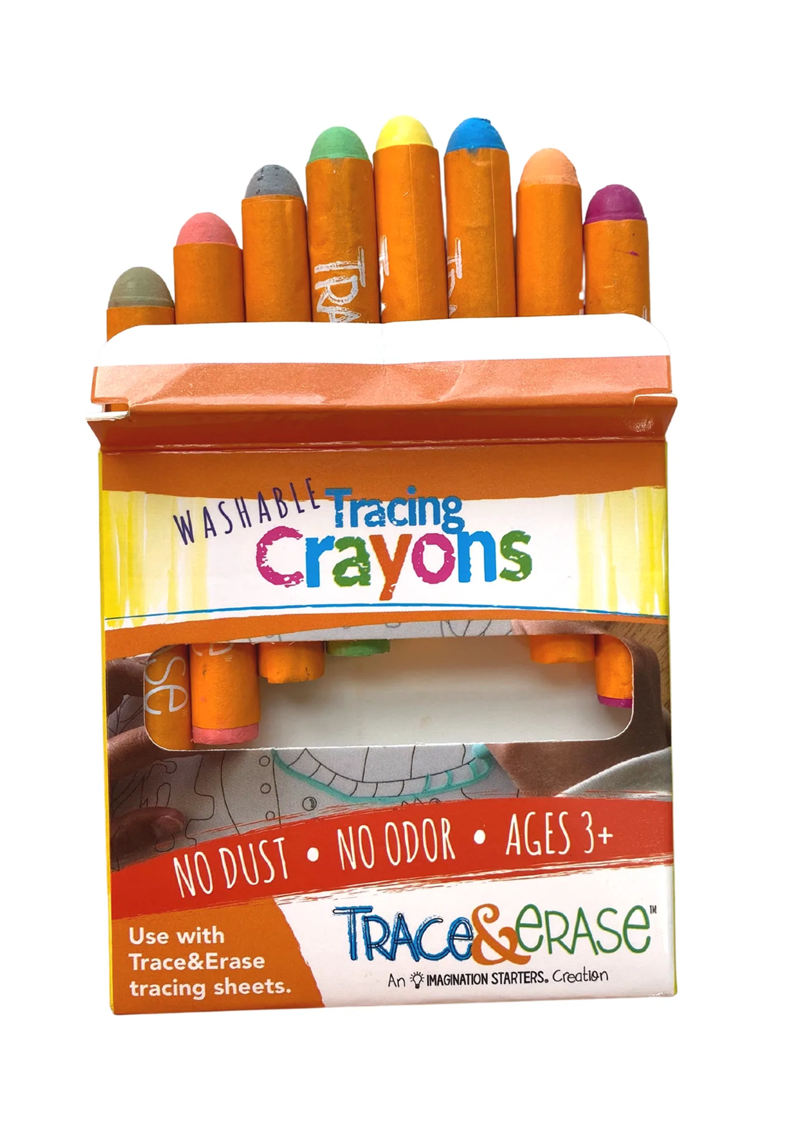 Imagination Starters Trace & Erase Crayons 8 pack
