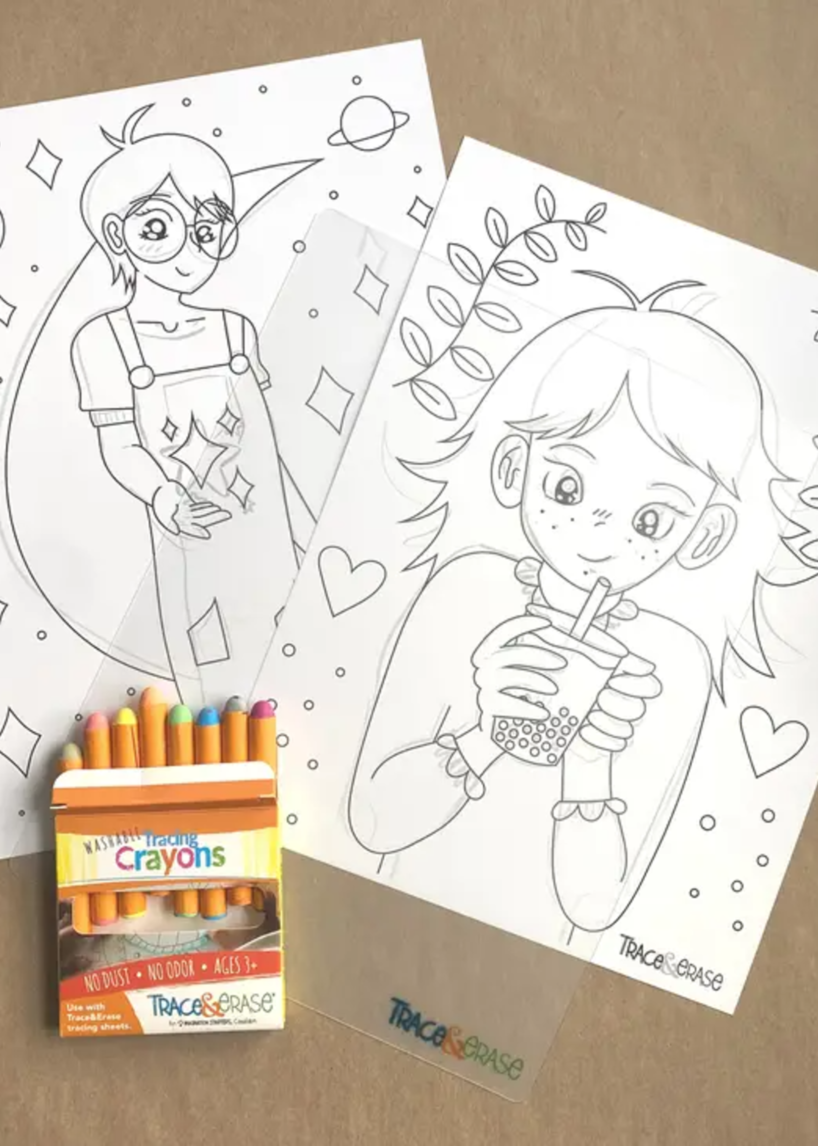 Imagination Starters Trace & Erase Anime Set