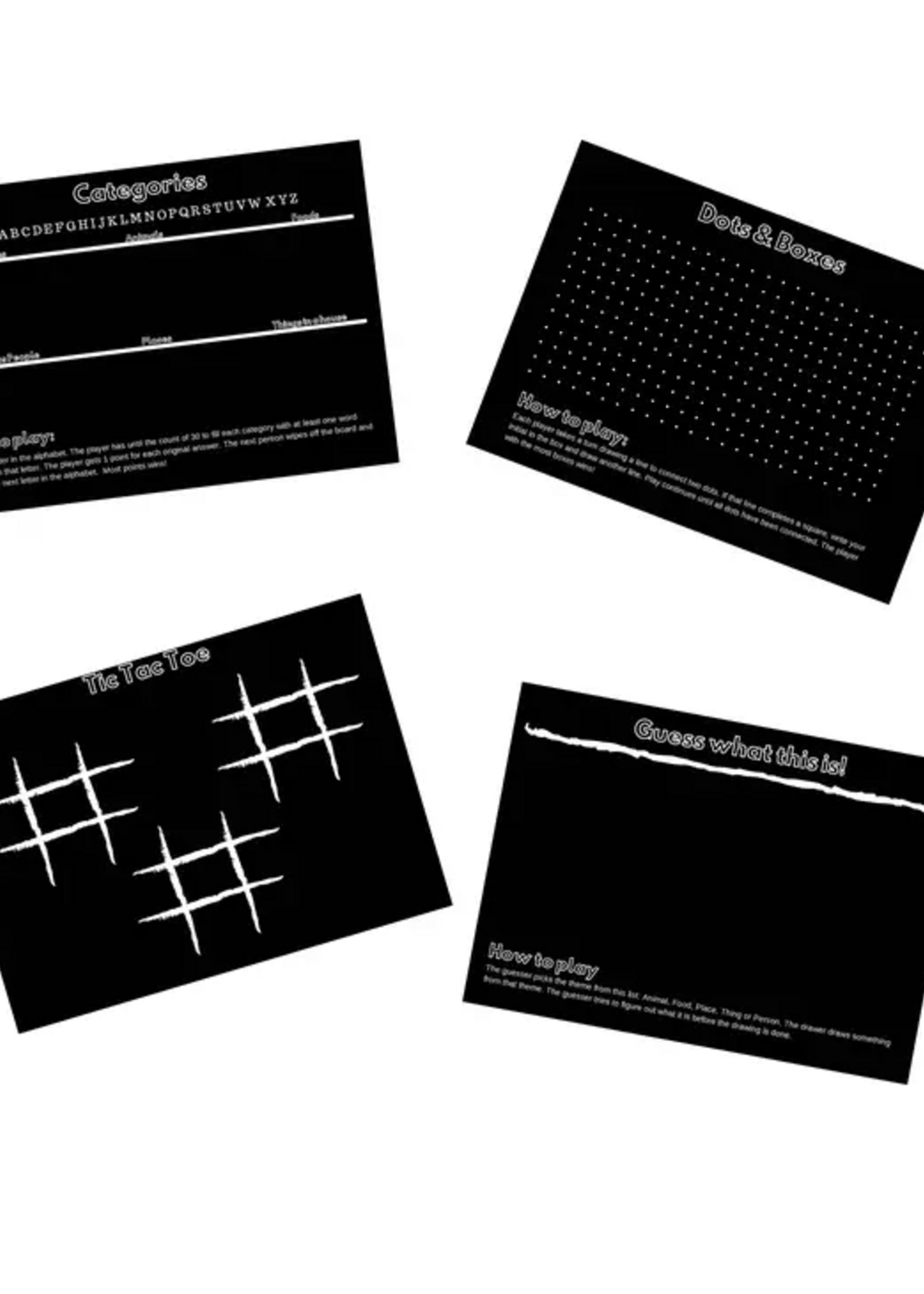 Chalkboard Travel Games Travel Mat Set of 4 9x12