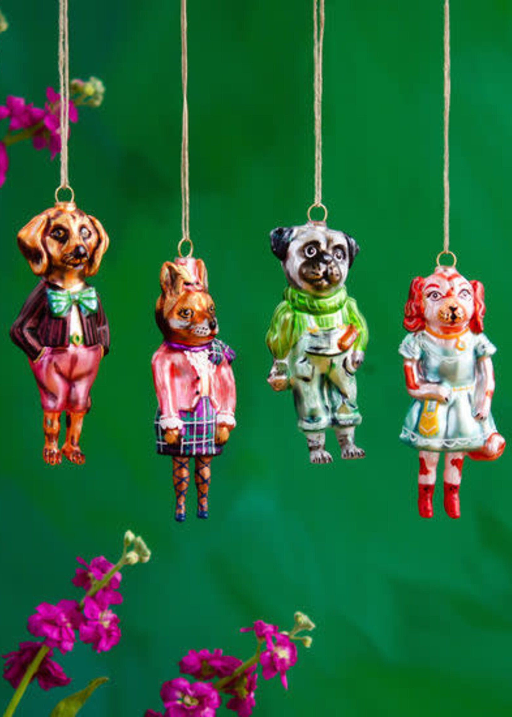 Nathalie Lete Nathalie Lete Dressed Dog Ornaments