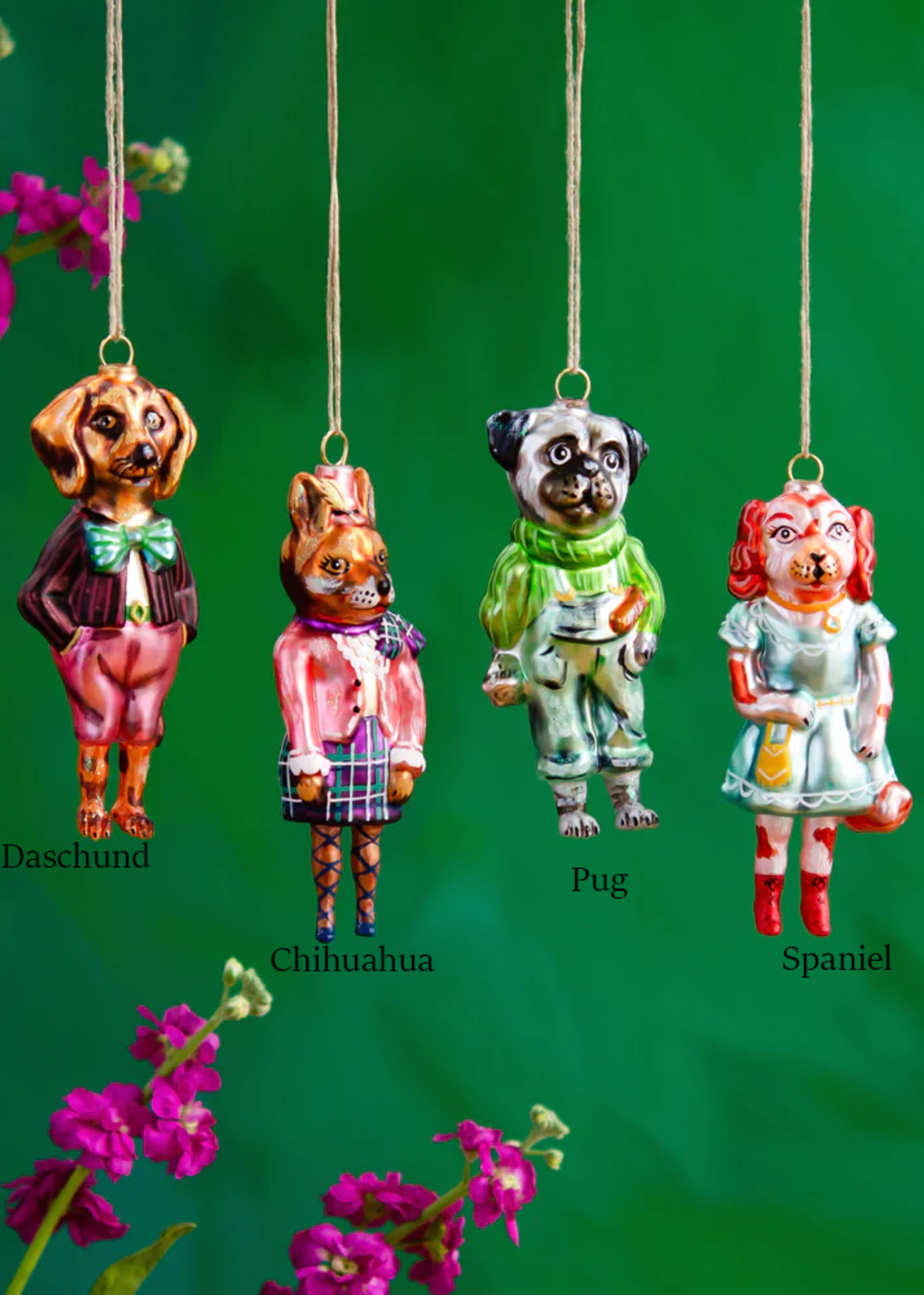 Nathalie Lete Nathalie Lete Dressed Dog Ornaments