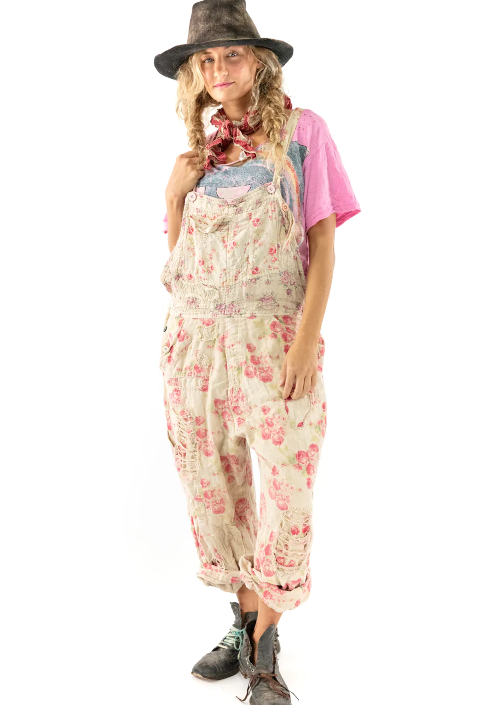 Magnolia Pearl Floral Print Overalls 041 Daphne