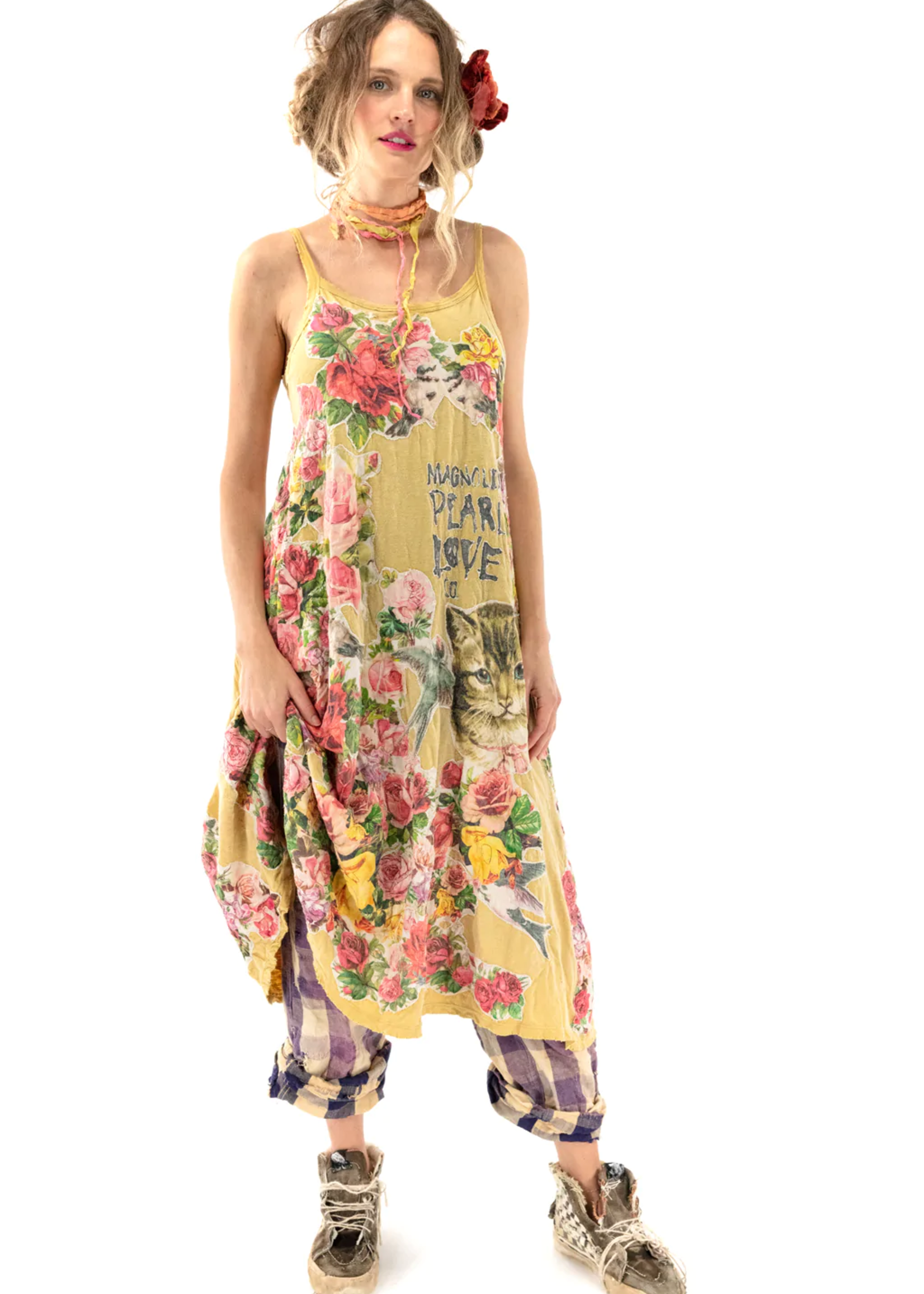 Magnolia Pearl Kitty Garden Layla Tank Dress 877 Marigold