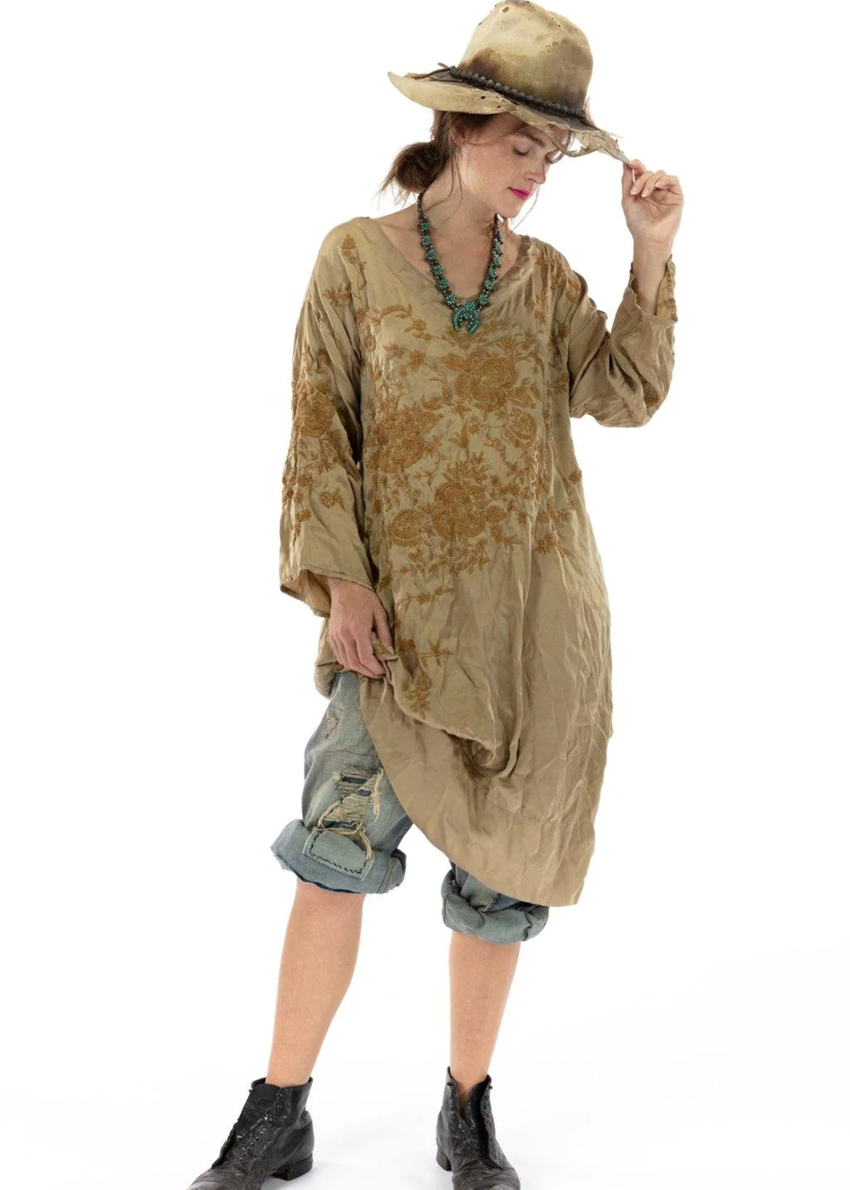 Magnolia Pearl Parnassus Tunic Top 981 Marigold One Size