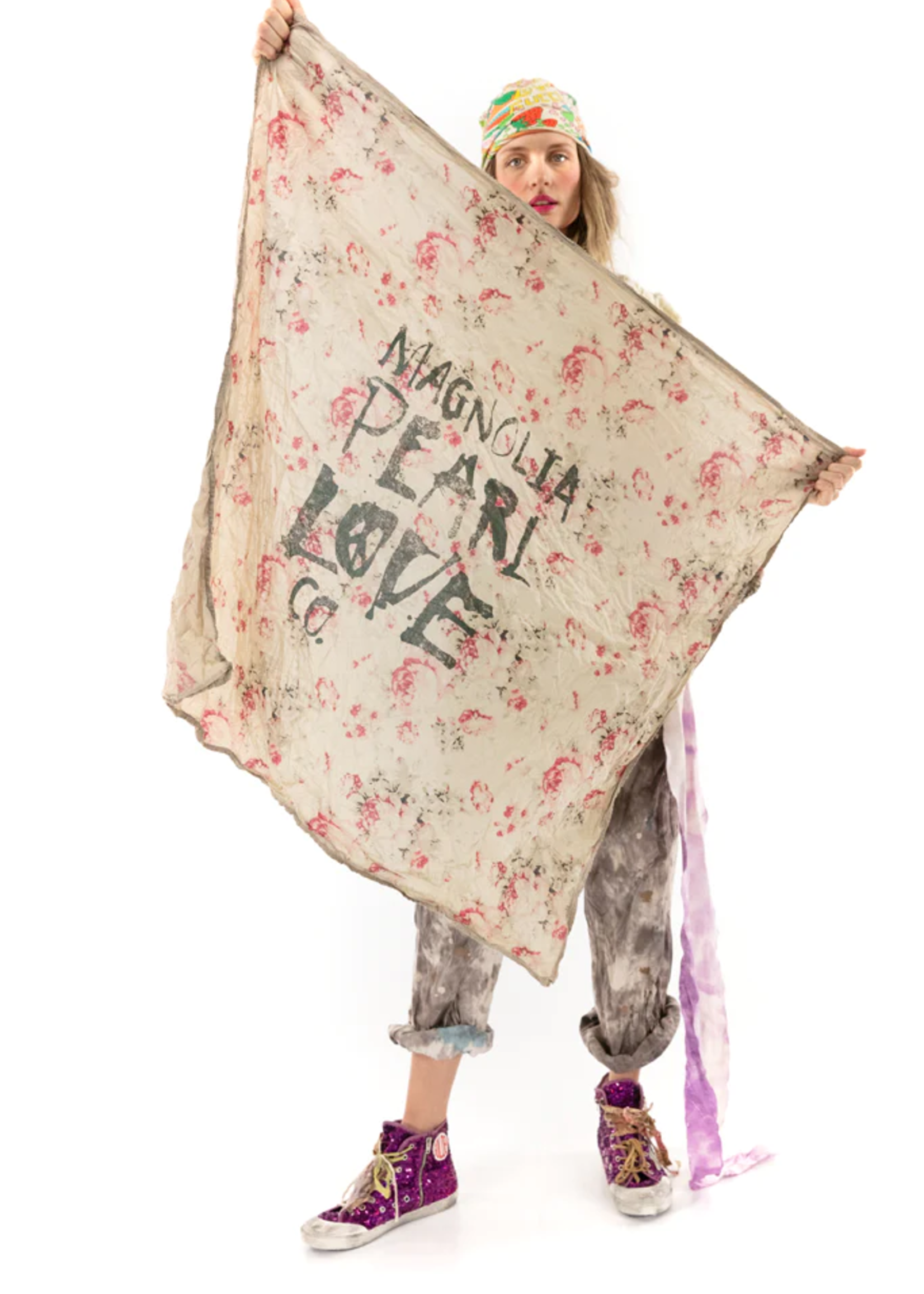 Magnolia Pearl MP Love Co Floral Bandana Lake of roses Scarf 124