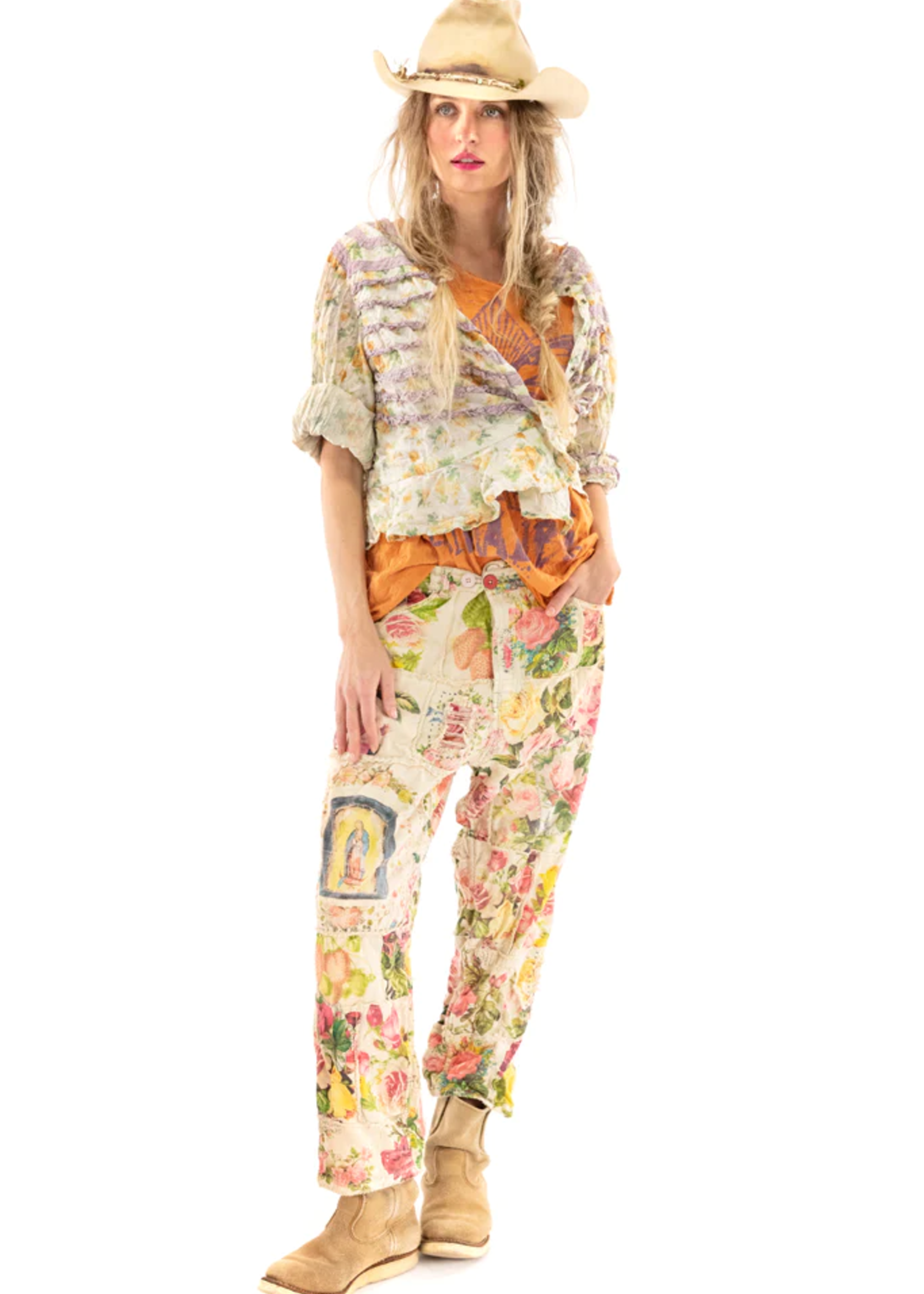 Magnolia Pearl Patchwork Miner Trousers Lady Madonna Pants 411