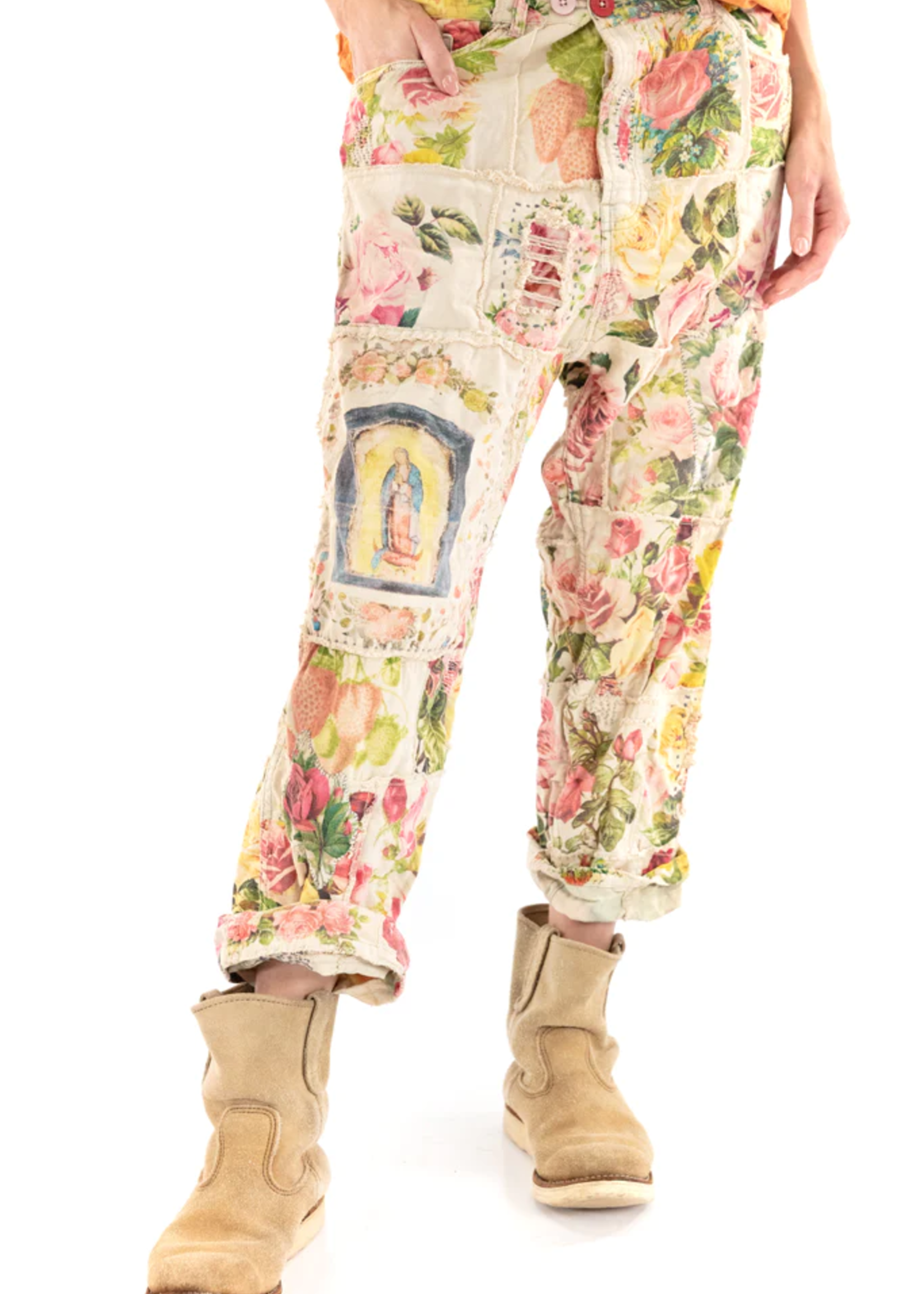 Magnolia Pearl Patchwork Miner Trousers Lady Madonna Pants 411