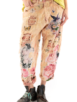 Magnolia Pearl Jacquard Applique Miner Denims Soleil En Rose Pants 345 One Size