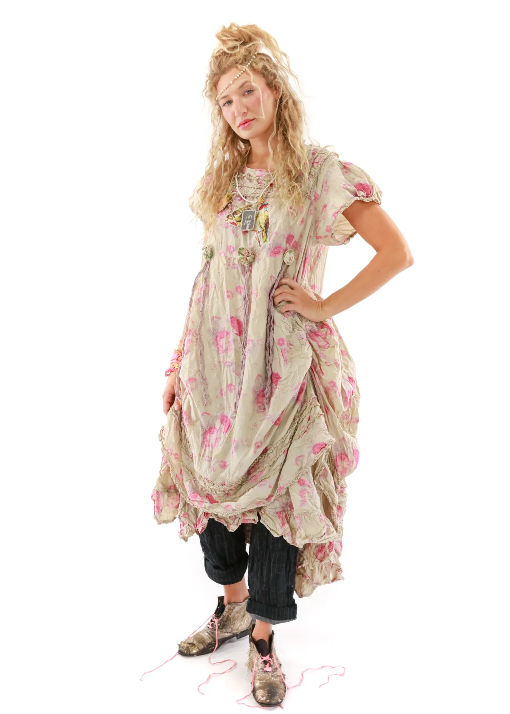 Magnolia Pearl Jovenelle Gather Dress Orchid Bloom Dress 861