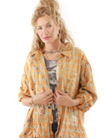 Magnolia Pearl Plaid Adison Workshirt Ukelele Top 1304