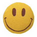 Periwinkle Smiley Face Pillow