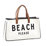 Santa Barbara Beach Please Canvas Tote Bag