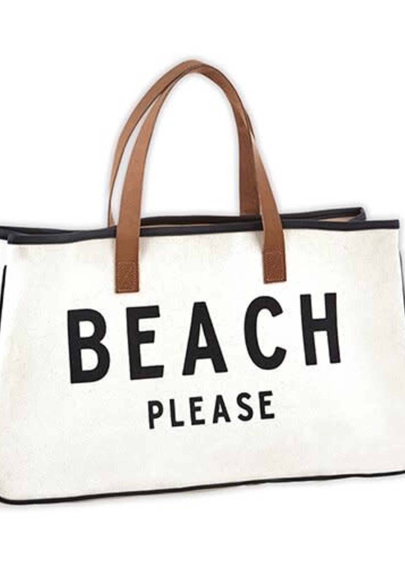 Santa Barbara Beach Please Canvas Tote Bag