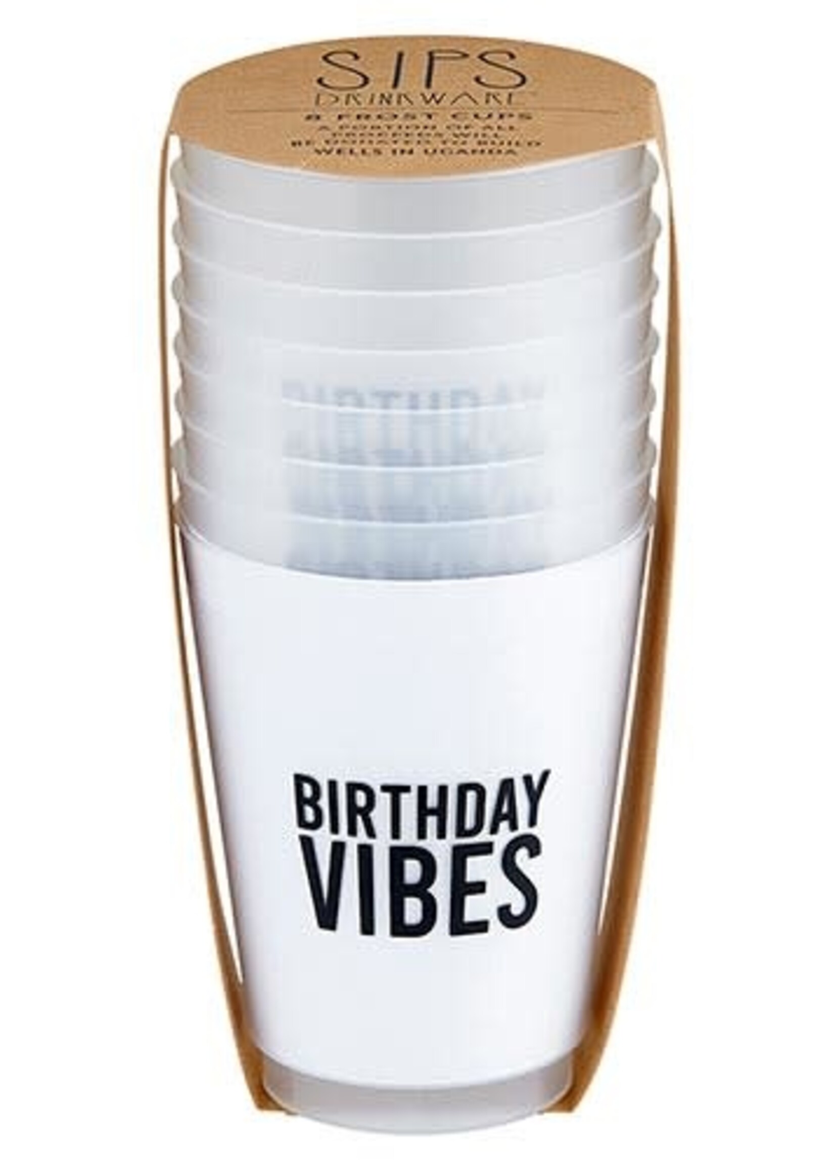 Birthday Vibes Frosted Cups 8pk