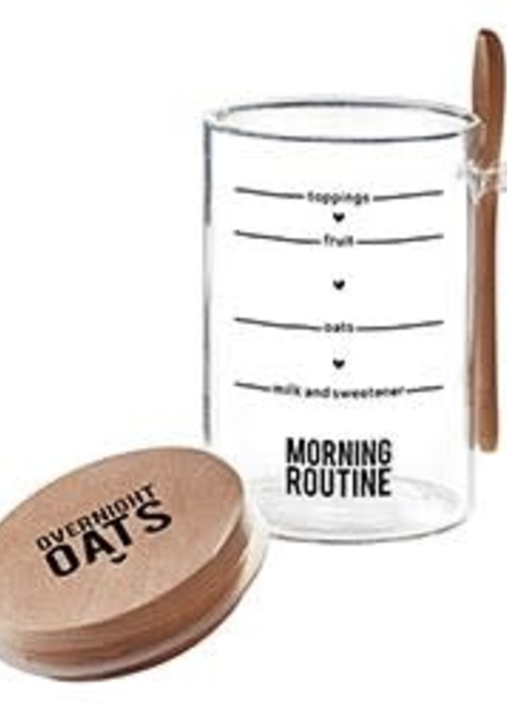 Overnight Oats Jar & Spoon