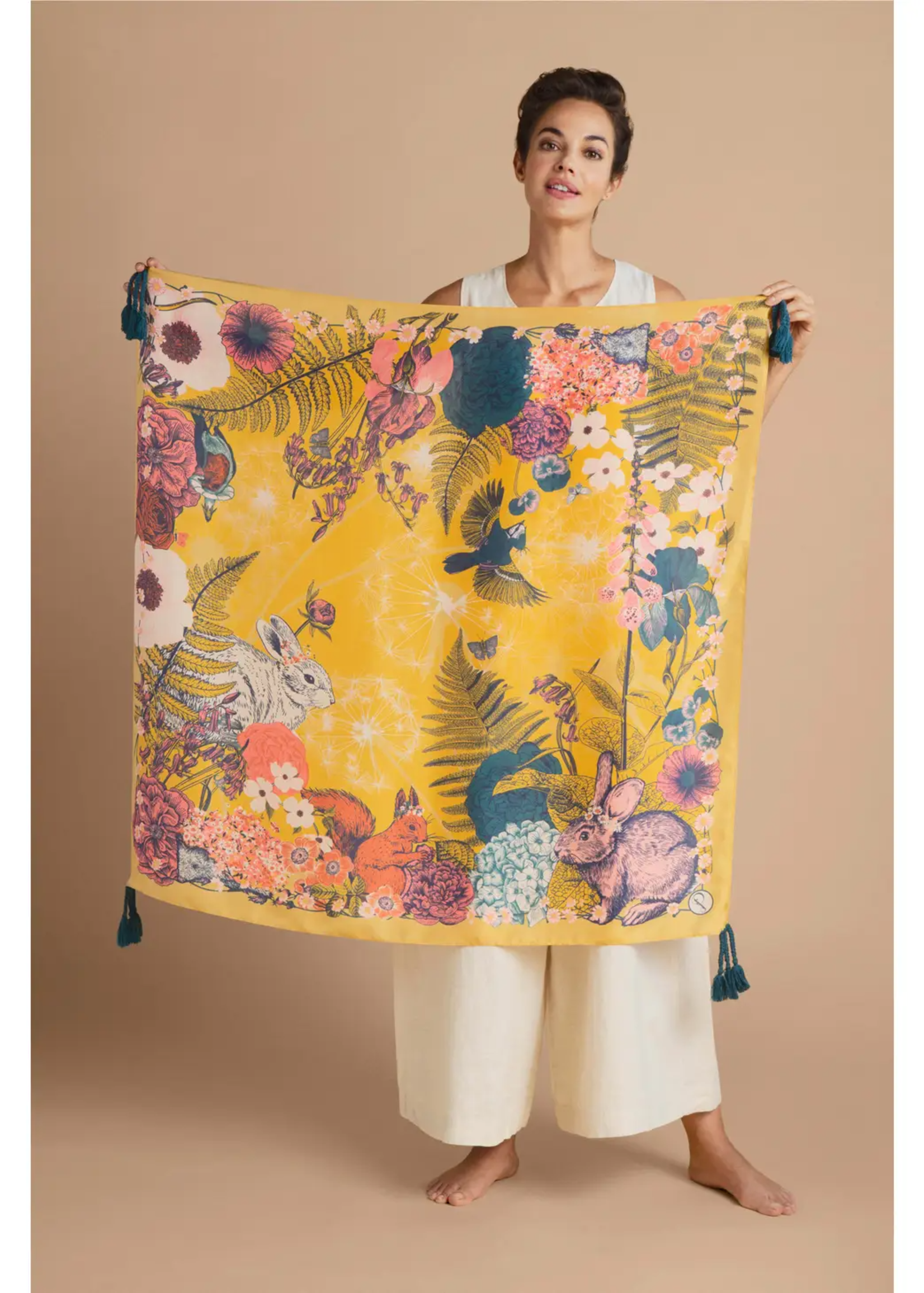 Powder UK Powder UK Silk Tasseled Scarves