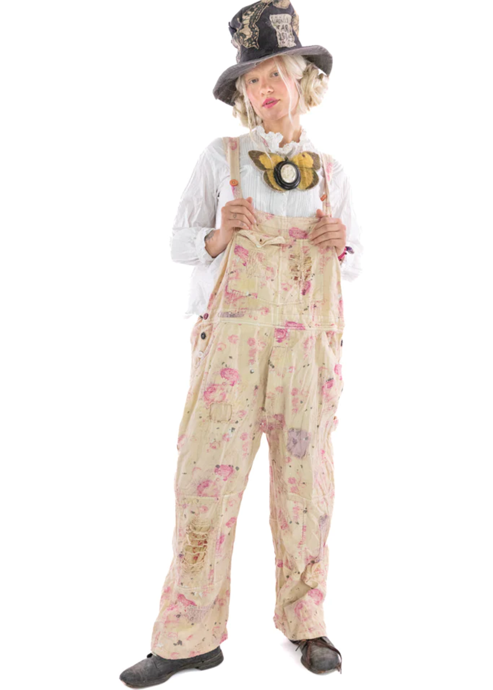 Magnolia Pearl Floral Print Love Overalls 060 Orchid Bloom