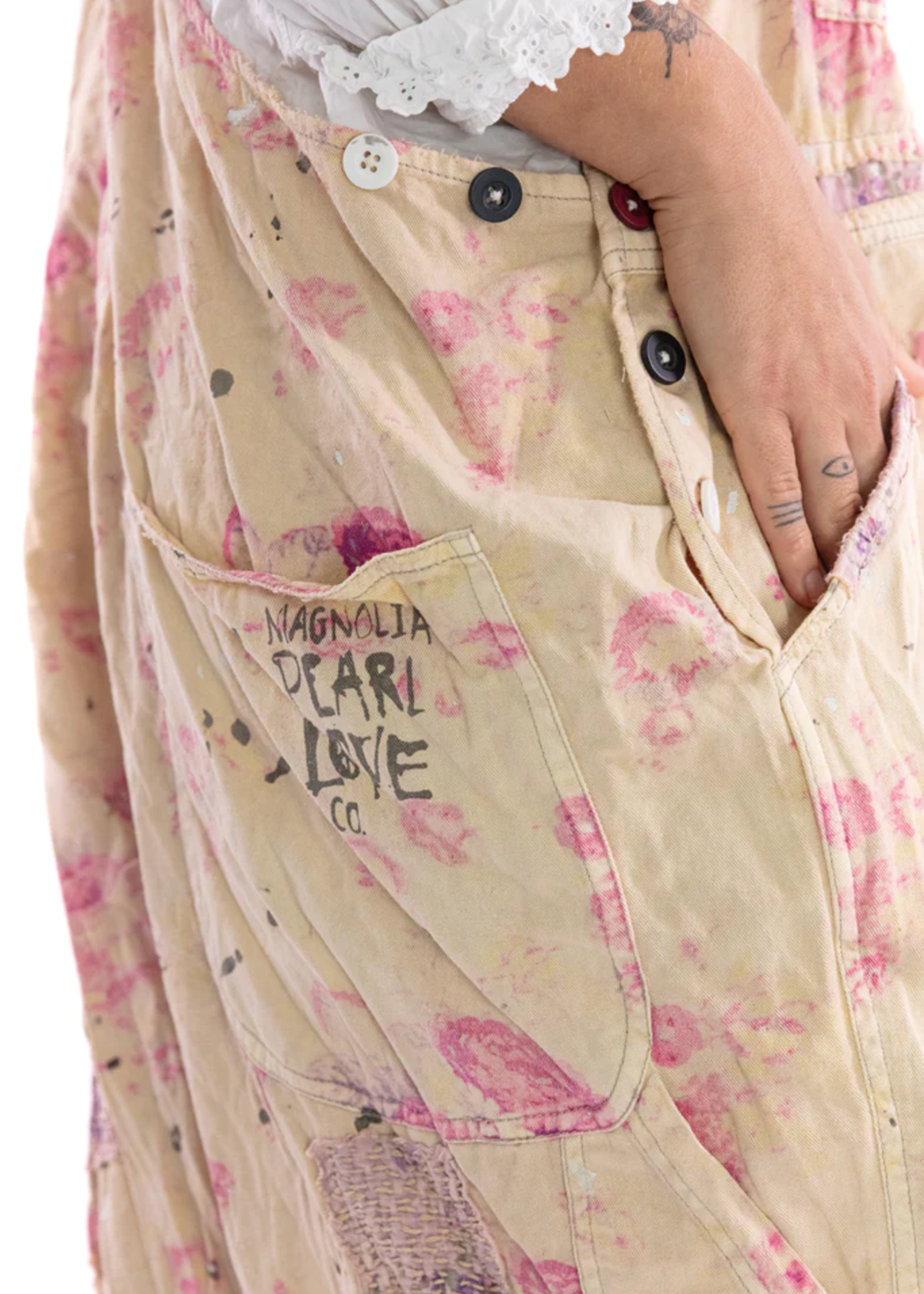 Magnolia Pearl Floral Print Love Overalls 060 Orchid Bloom