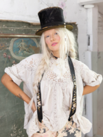 Magnolia Pearl **PREORDER** New Release 3-1-23 Eyelet Iruka Blouse Top 1366 Moonlight