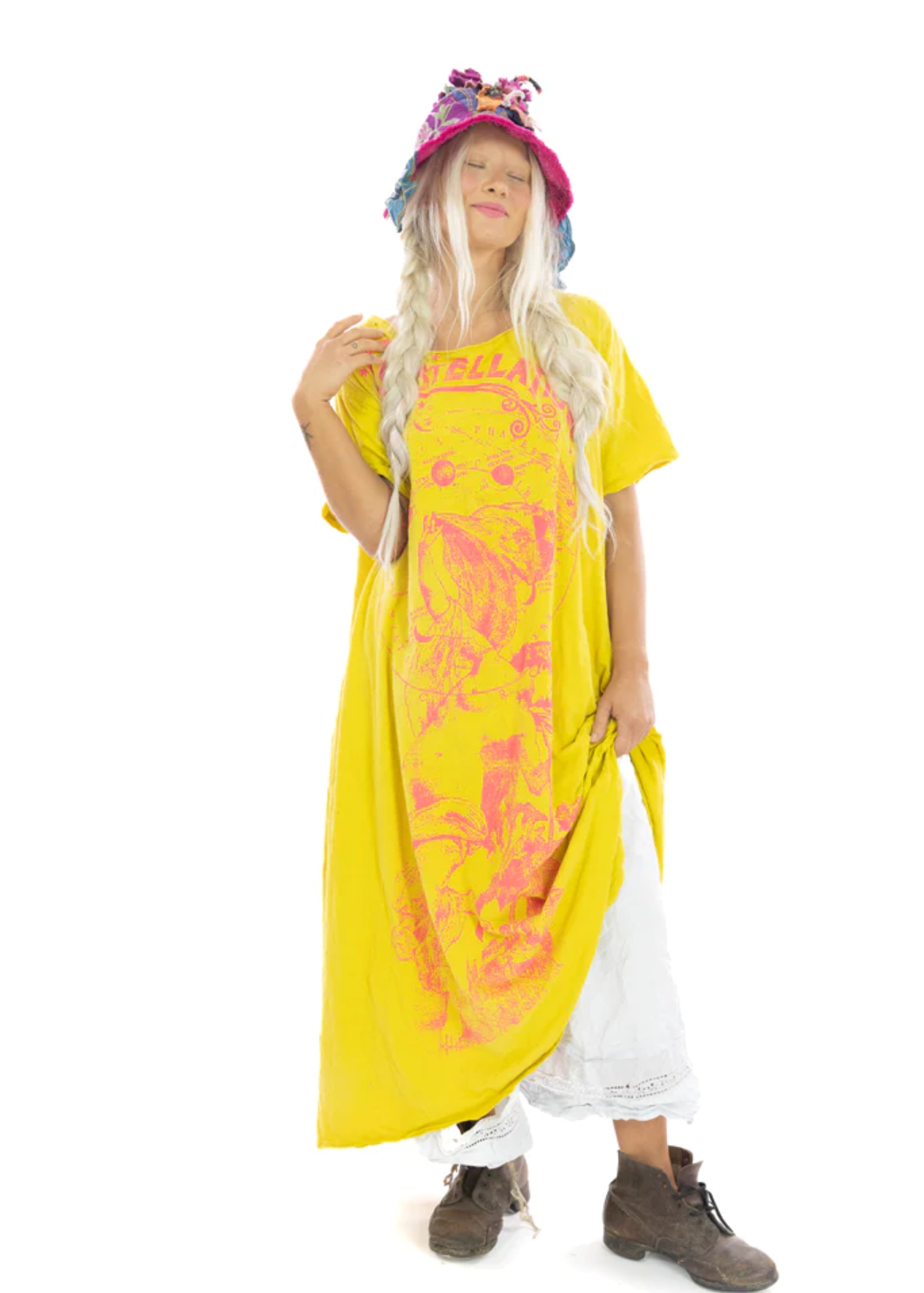 Magnolia Pearl Constellation Love BF Tee Dress 914 Dragonfruit