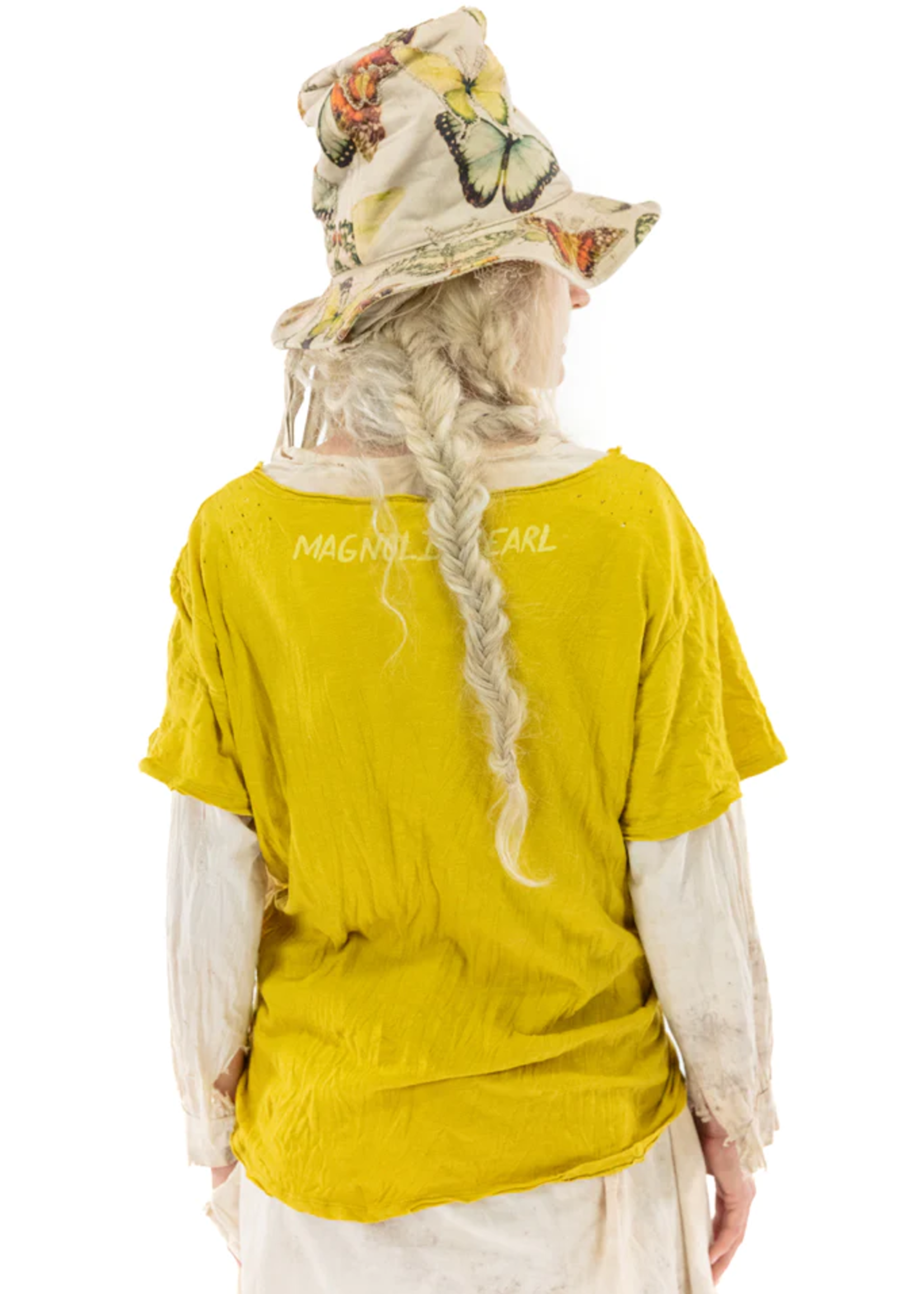 Magnolia Pearl Europa V Neck Tee Top 1411 Citron