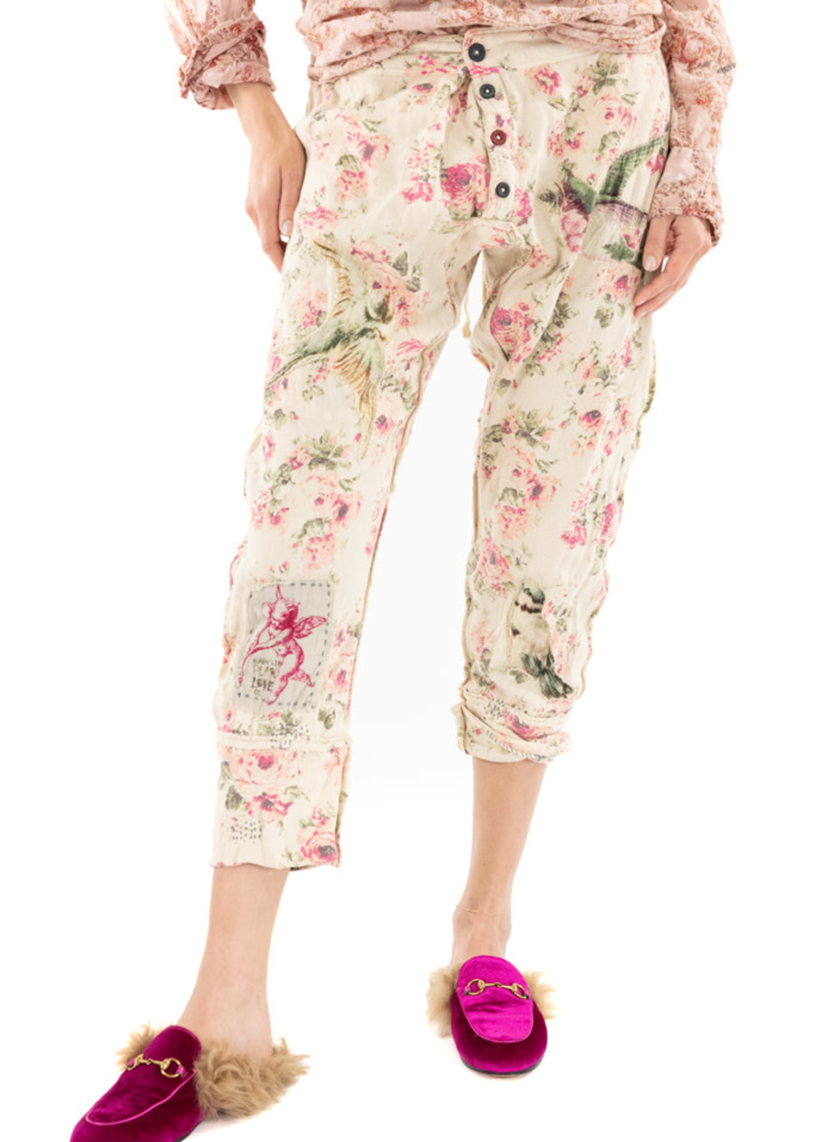 Magnolia Pearl Floral Underjohn Leggings Pants 418 Cupid Rose